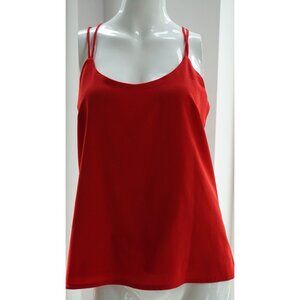 The Limited shirt women small tank top blouse red liner criss cross straps